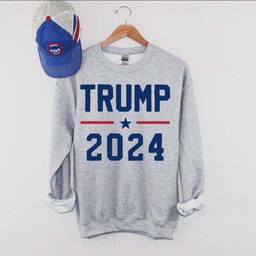 Trump 2024 Sweatshirt | Pro America Republican Shirt | Patriotic Unisex Gifts | Pro Trump Apparel image 0