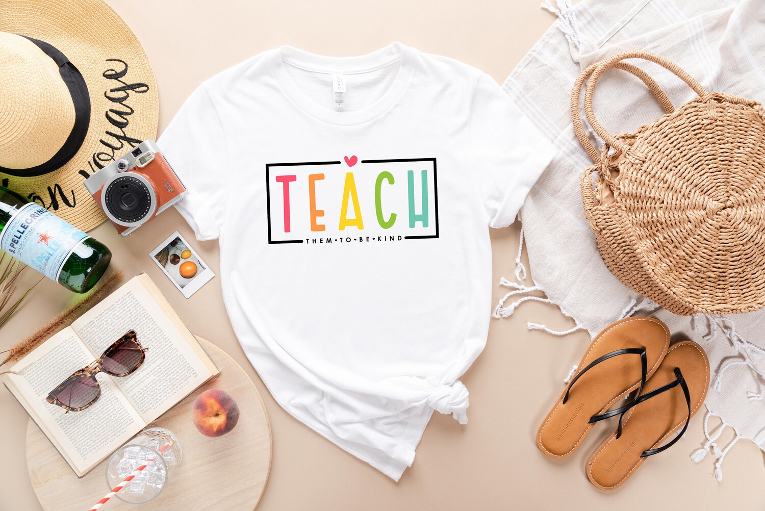 Teach Them To Be Kind Shirt - Back to School Teacher Gift - Teacher Appreciation Tee image 3