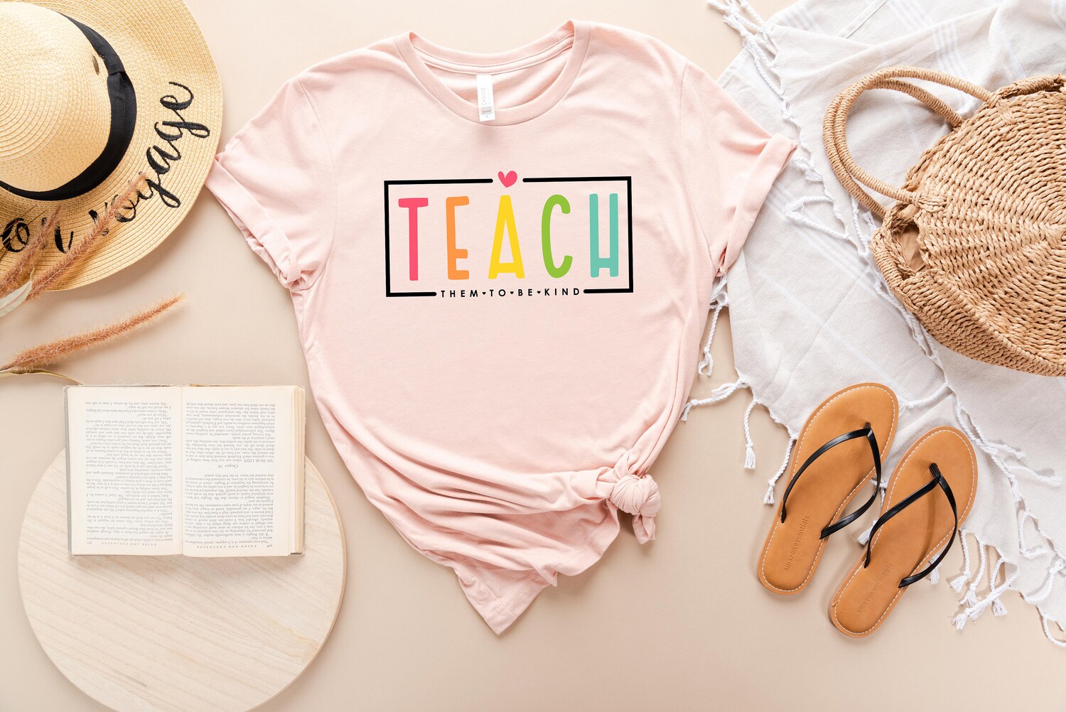 Teach Them To Be Kind Shirt - Back to School Teacher Gift - Teacher Appreciation Tee image 1