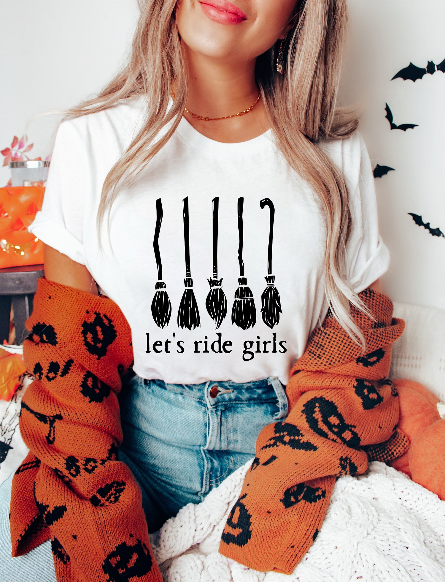 Let's Ride Girls Witches Halloween Shirt | Sanderson Sisters Shirt| Hocus Pocus Tee image 1