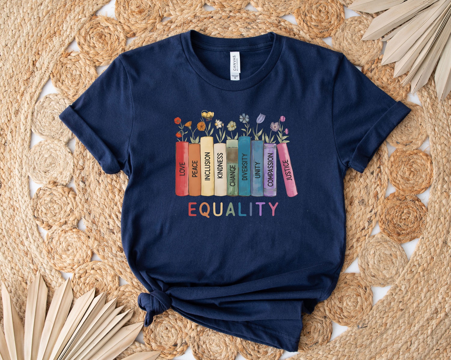 Equal Rights Shirt | Human Rights T-shirt | Social Justice Equality Tee | Diversity Floral Shirt image 2