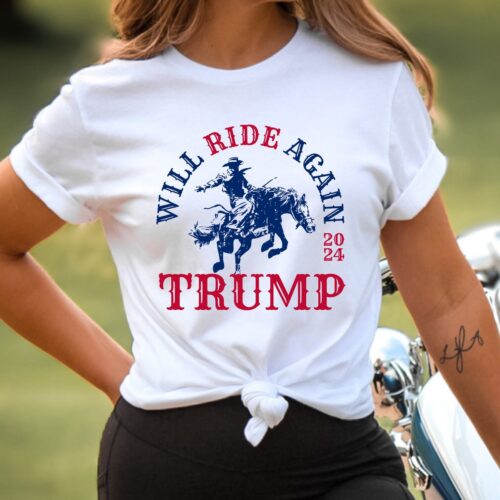 Trump 2024 Take America Back Shirt - Country Western Cowboy Proud Conservative 4th July Tee image 0