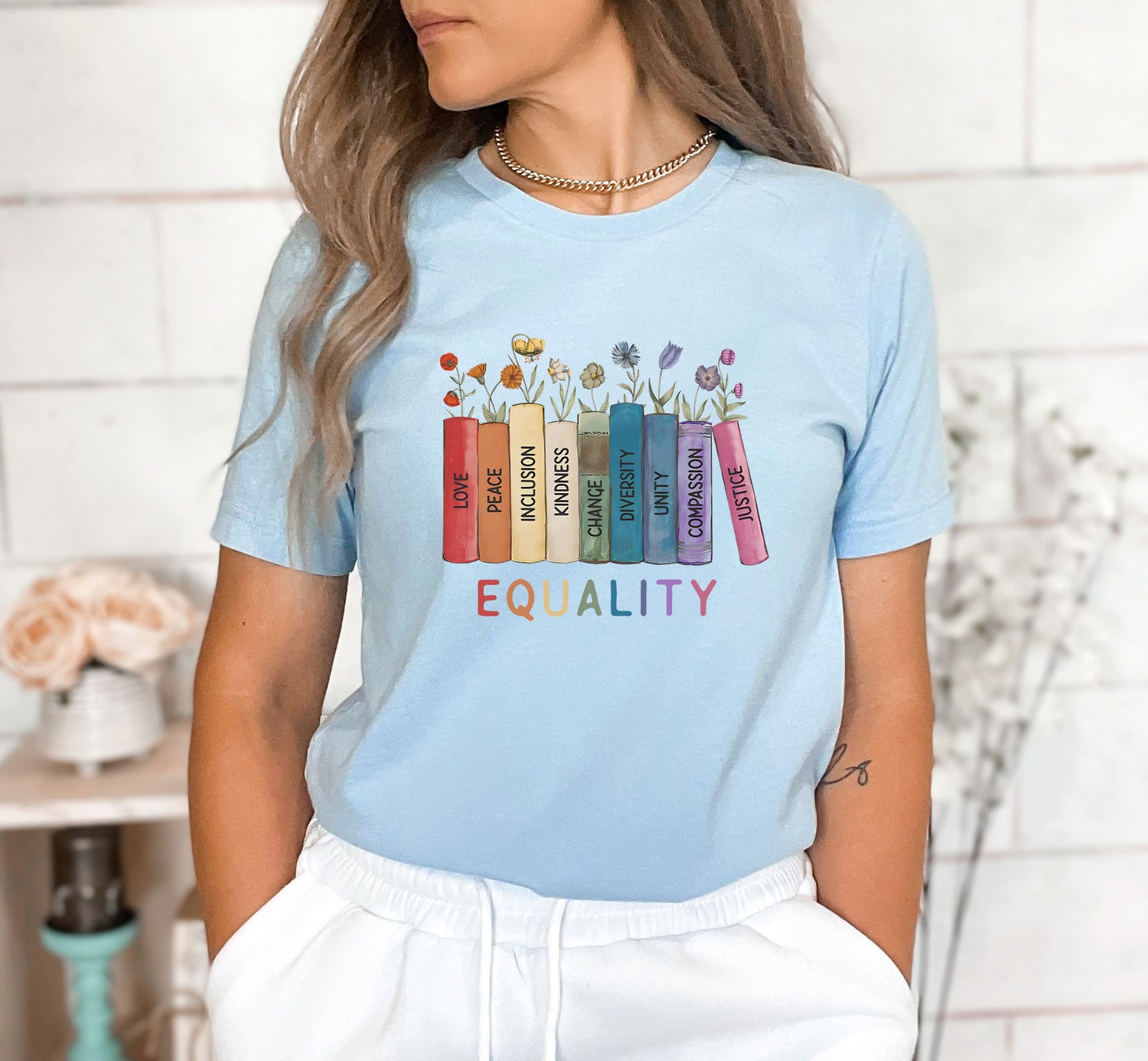 Equal Rights Shirt | Human Rights T-shirt | Social Justice Equality Tee | Diversity Floral Shirt image 4