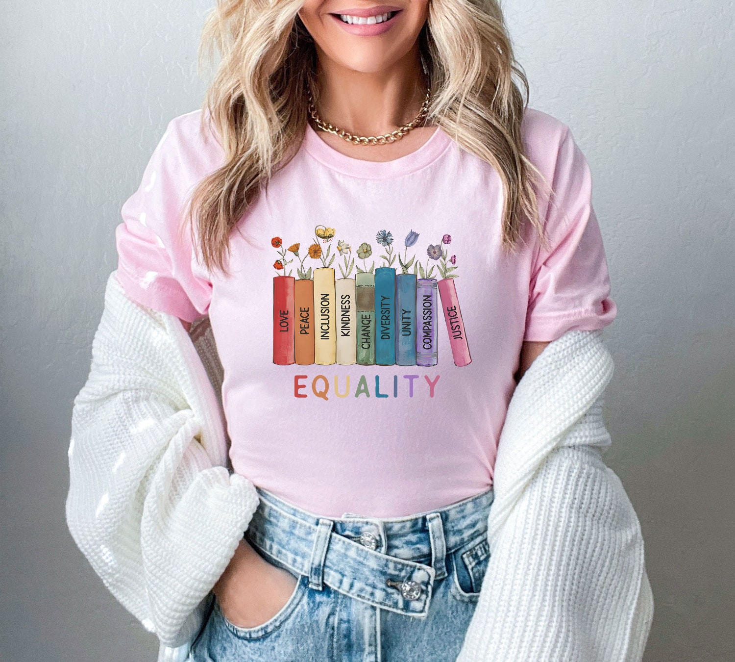 Equal Rights Shirt | Human Rights T-shirt | Social Justice Equality Tee | Diversity Floral Shirt image 5