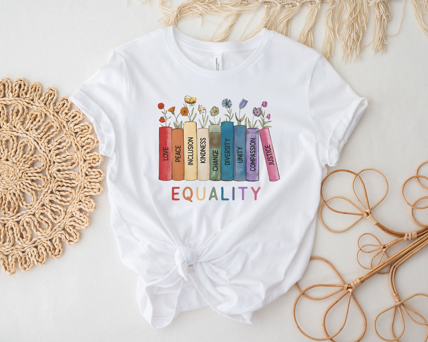 Equal Rights Shirt | Human Rights T-shirt | Social Justice Equality Tee | Diversity Floral Shirt image 6