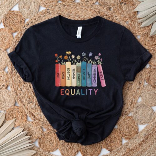 Equal Rights Shirt | Human Rights T-shirt | Social Justice Equality Tee | Diversity Floral Shirt image 0