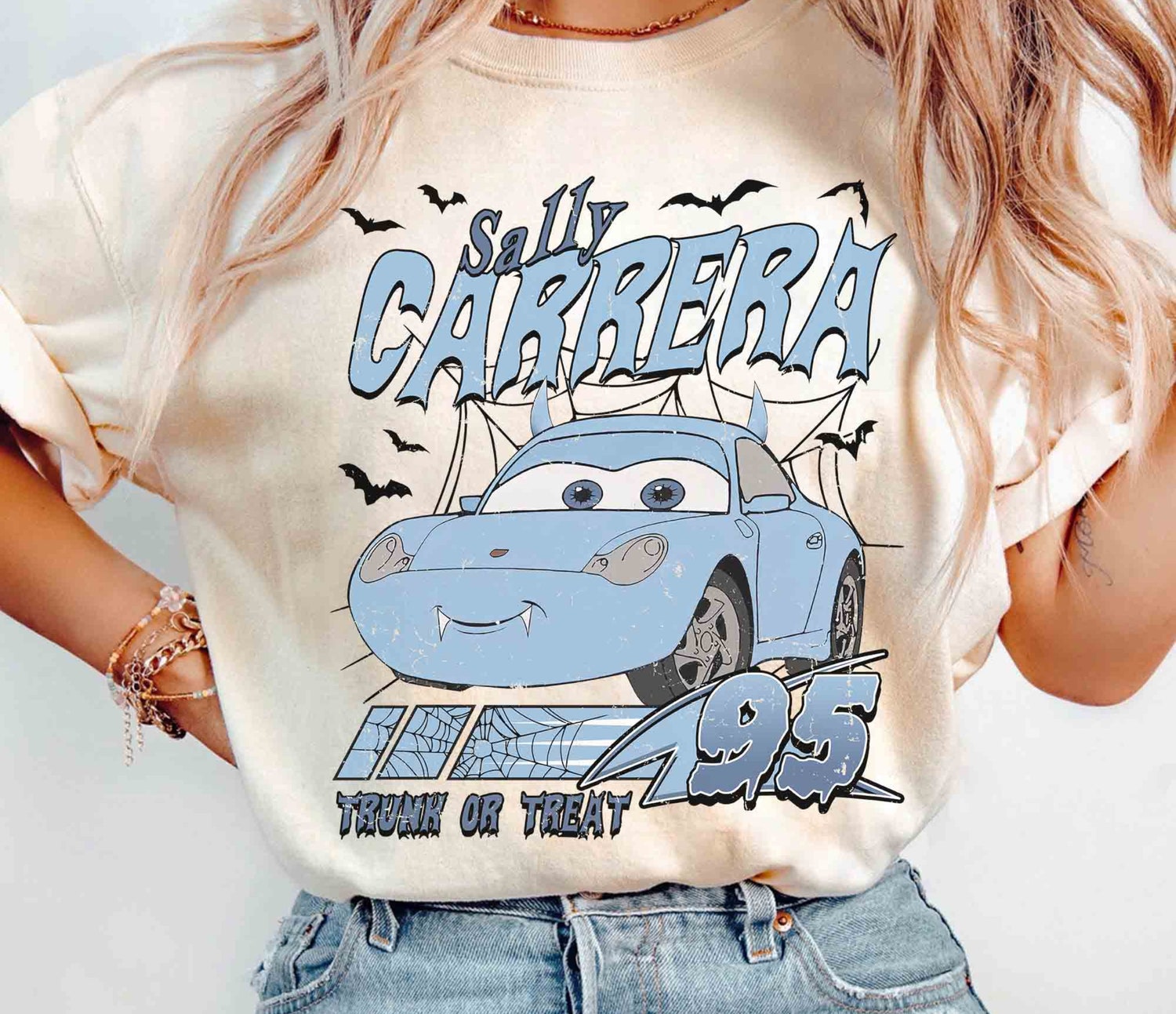 Retro Cars Movie Characters Halloween Shirt - Halloween Party Shirt for Halloween Trip image 3