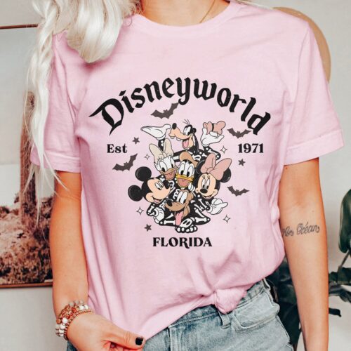 Vintage Disneyworld Halloween Shirt Established 1971 Mickey and Friends Retro Disney Tee image 2