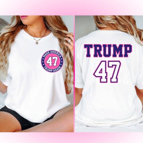 Trump 2024 T-shirt MAGA Shirt Republican Pink Trump Girl Tee Donald Trump Felon 2024 Shirt image 0