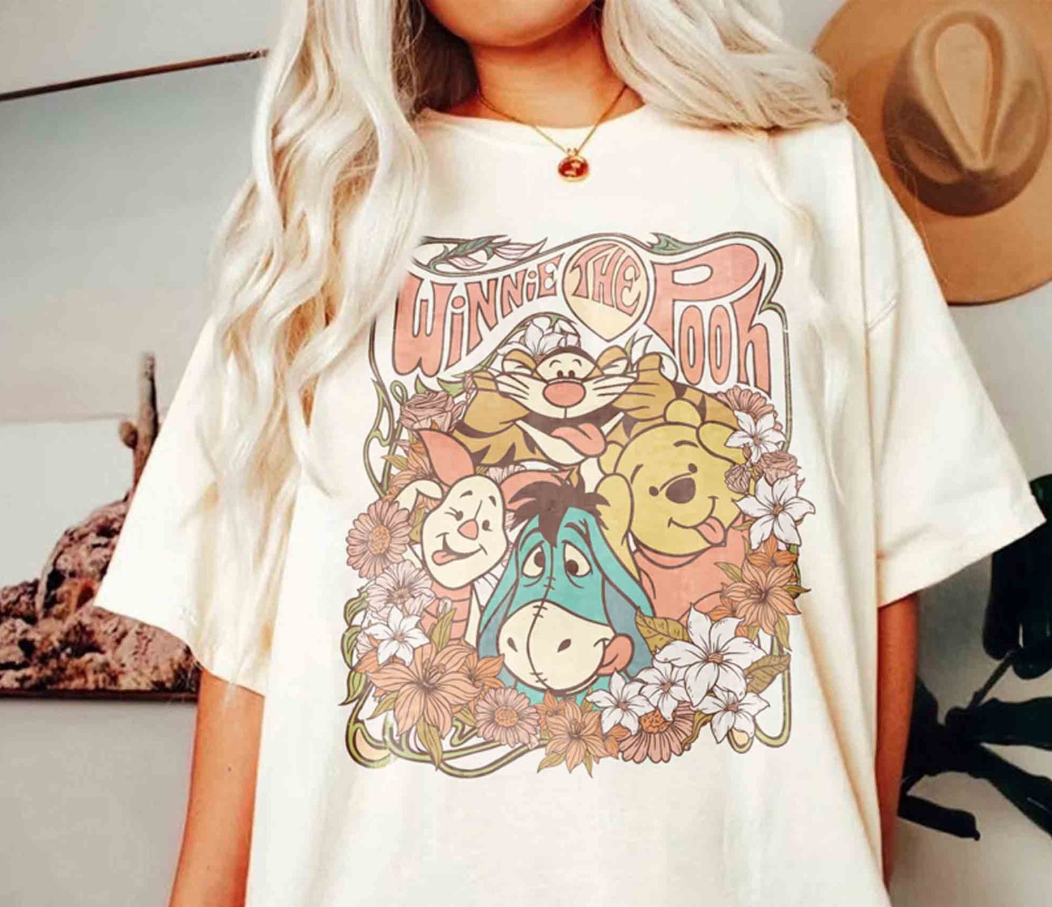 Retro Winnie the Pooh and Friends Shirt Family Trip Tee Vacation Shirt image 0