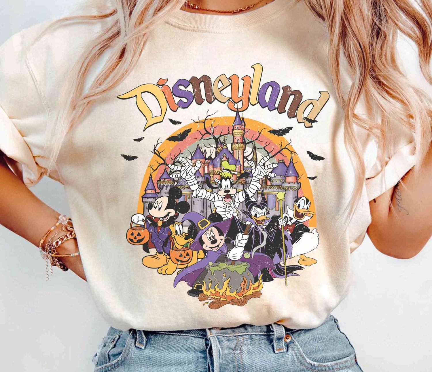 Retro Halloween 2024 Shirt Mickey and Friends Party Halloween Trip Sweatshirt image 1