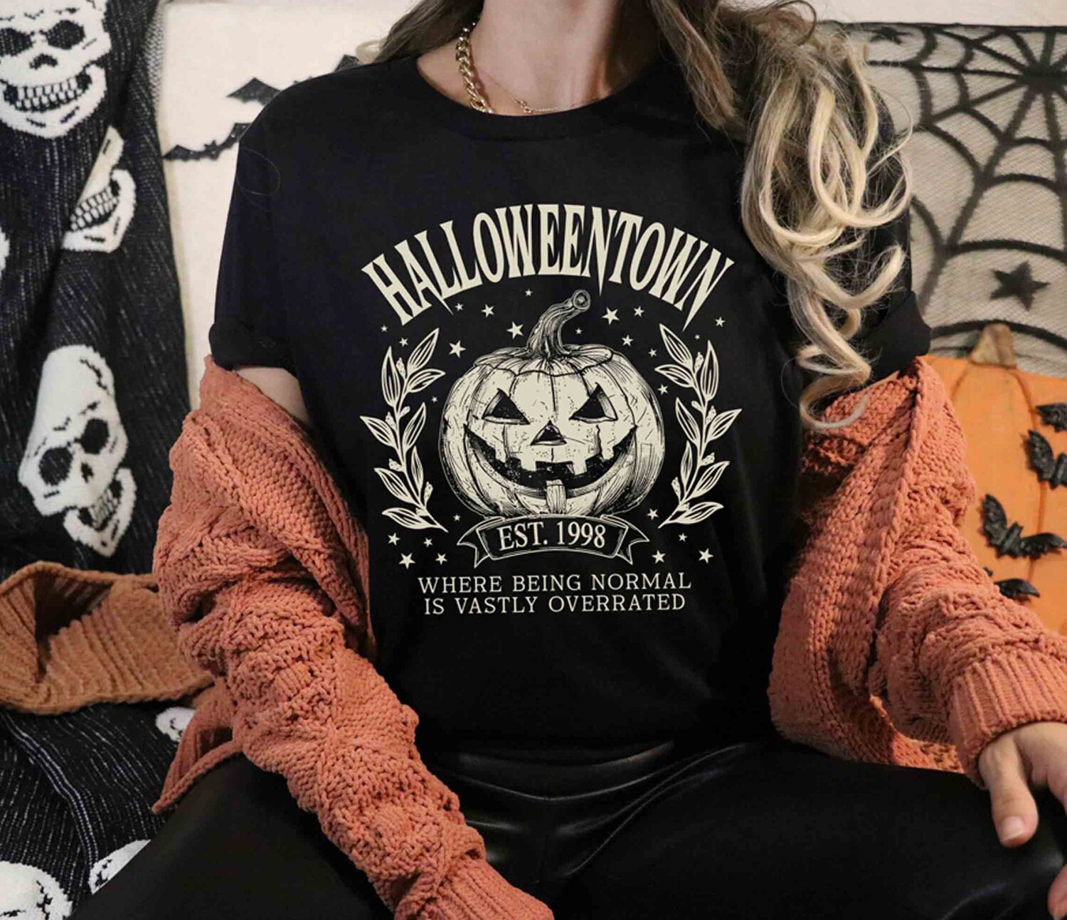 Halloweentown Est 1998 Retro Sweatshirt Halloweentown University Shirt Halloween Fall Shirt image 2