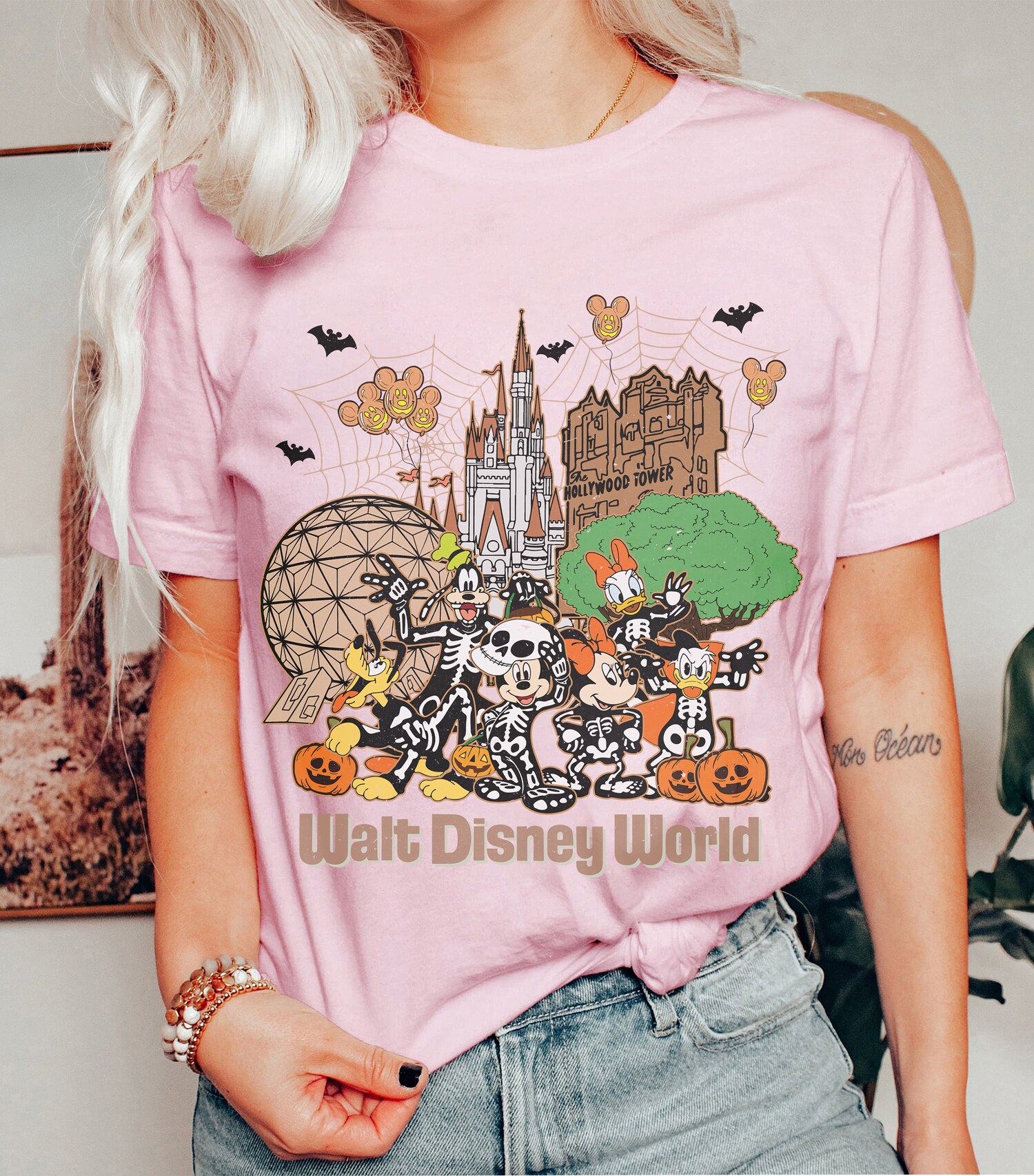 Vintage Halloween Shirt | Mickey Not So Scary Party Tee image 4