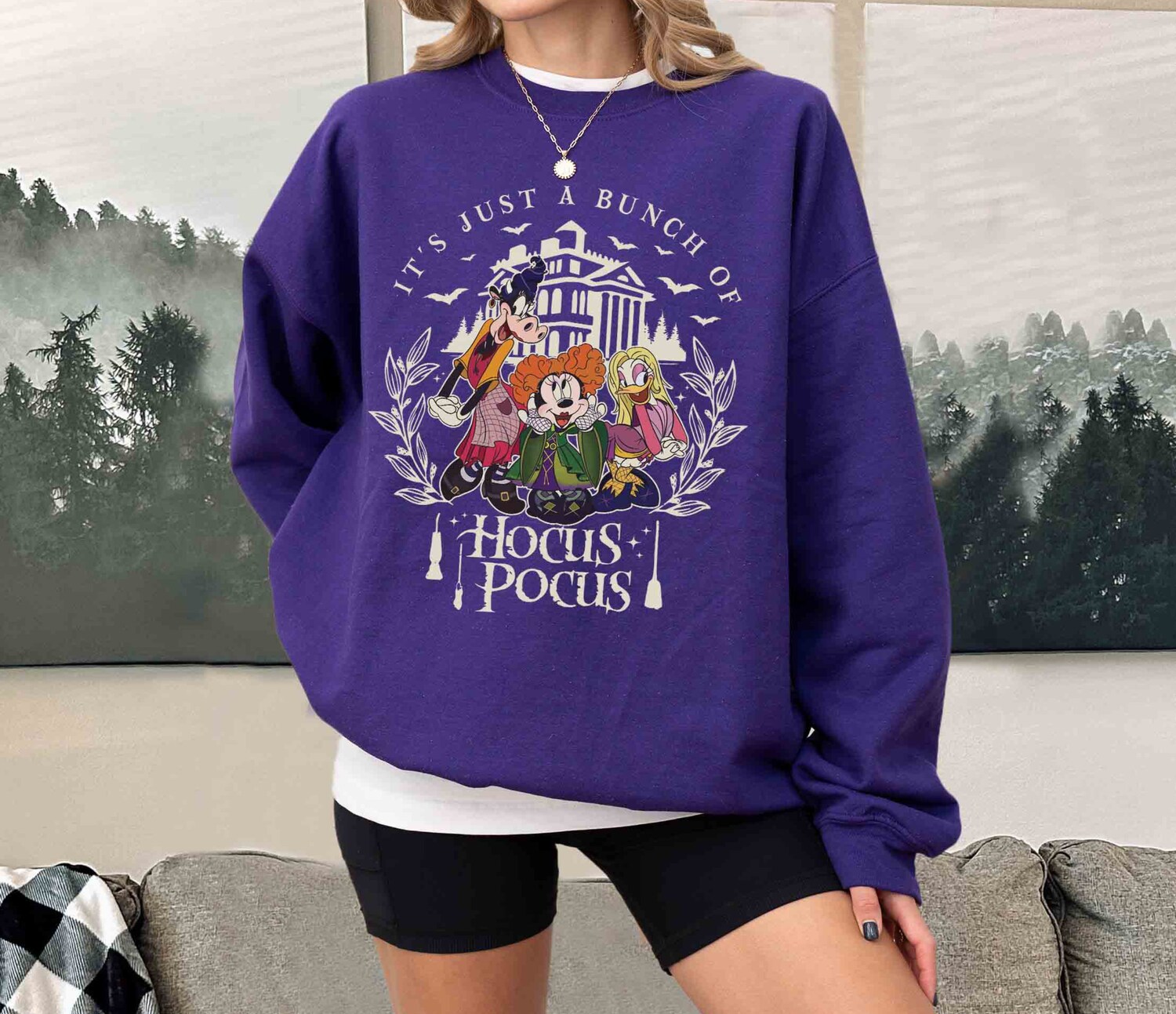 Halloween Hocus Pocus Shirt | Mickey and Friends Sanderson Sisters | Happy Halloween Tee image 4