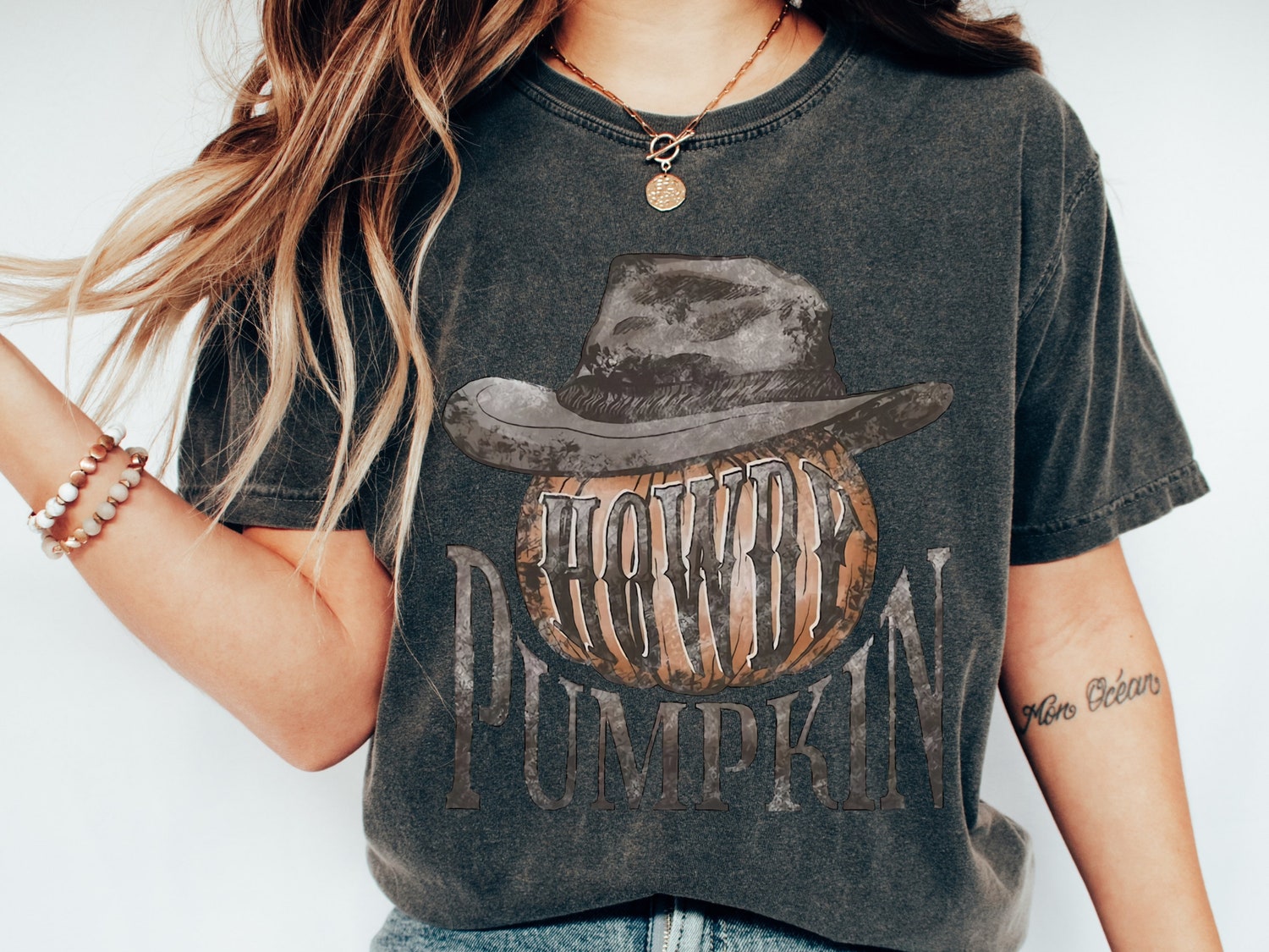 Western Fall Shirt Howdy Pumpkin Halloween Comfort Colors Western Cowboy Tee Vintage image 1