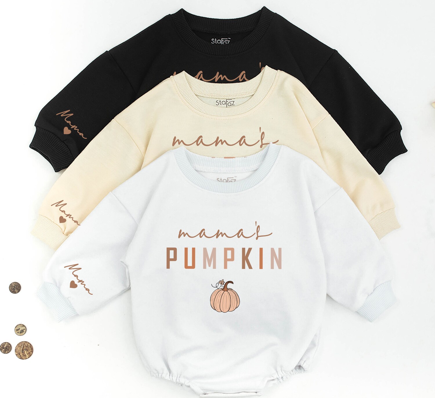 Matching Mommy and Me Fall Sweatshirts Mama and Mamas Pumpkin Sweaters Thanksgiving Outfit image 5