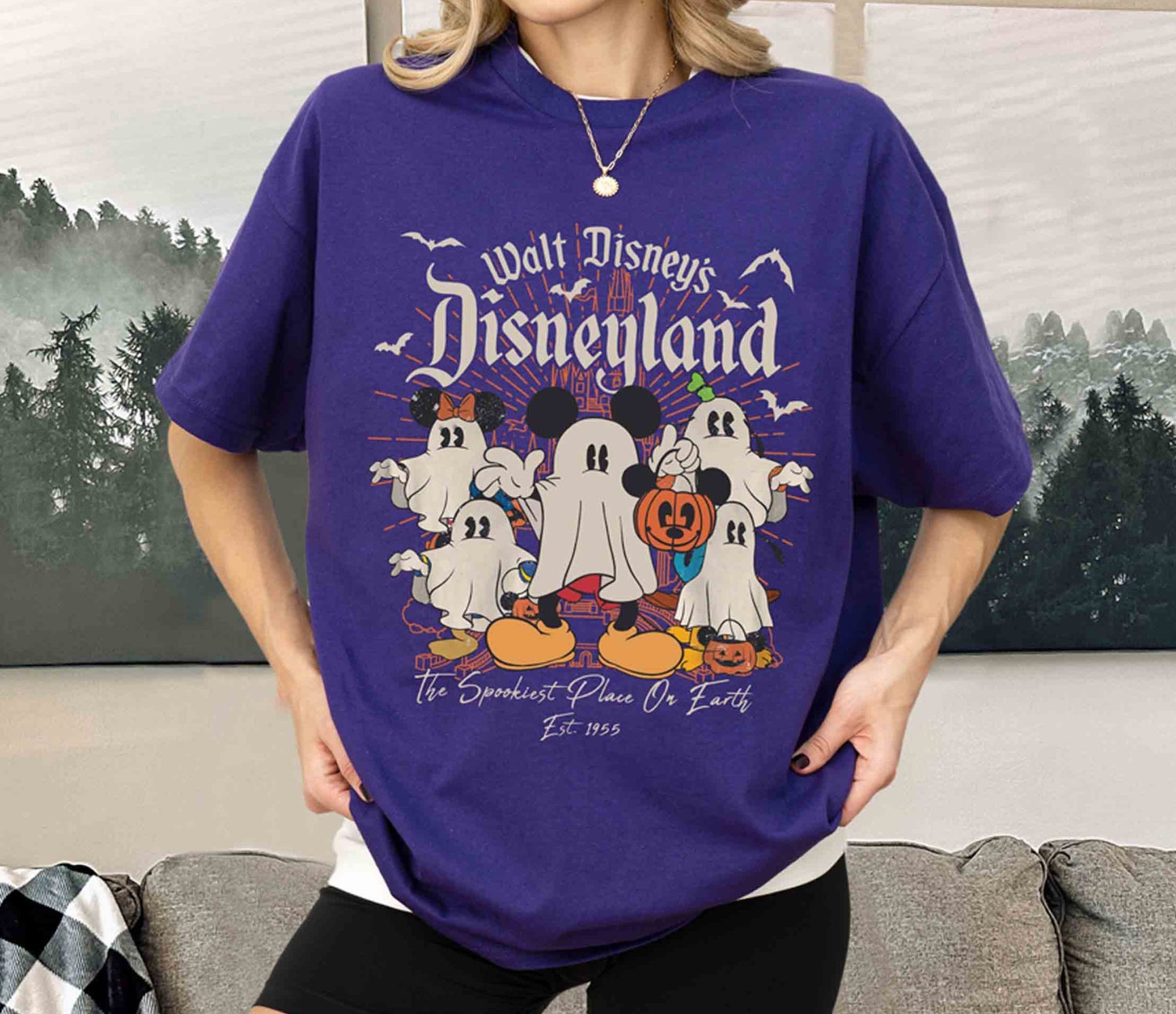 Retro Halloween Shirt Mickey Ghost Shirt Mickey and Friends Halloween Party Shirt image 2