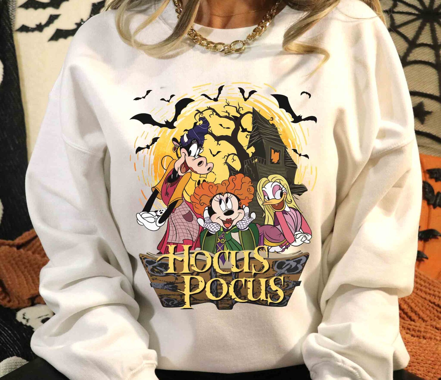 Retro Hocus Pocus Shirt | Minnie Daisy Clarabelle Sanderson Sisters Halloween Tee image 4