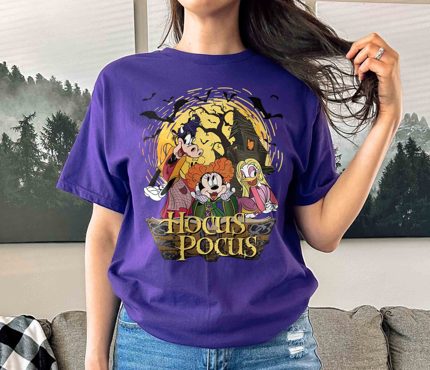 Retro Hocus Pocus Shirt | Minnie Daisy Clarabelle Sanderson Sisters Halloween Tee image 2