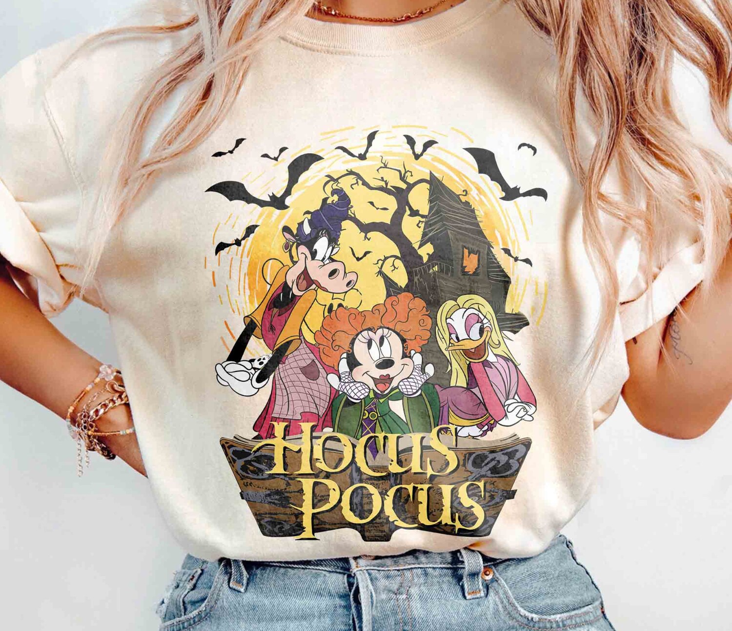 Retro Hocus Pocus Shirt | Minnie Daisy Clarabelle Sanderson Sisters Halloween Tee image 3