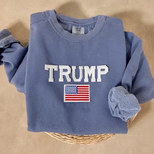 Comfort Colors Trump 2024 Sweatshirt | Pro Trump Shirt | MAGA 45 47 Merch | Trump Girl Apparel image 0