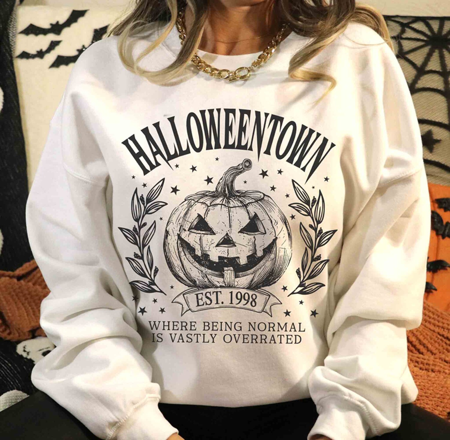 Halloweentown Est 1998 Retro Sweatshirt Halloweentown University Fall Shirt Halloween Tee image 1