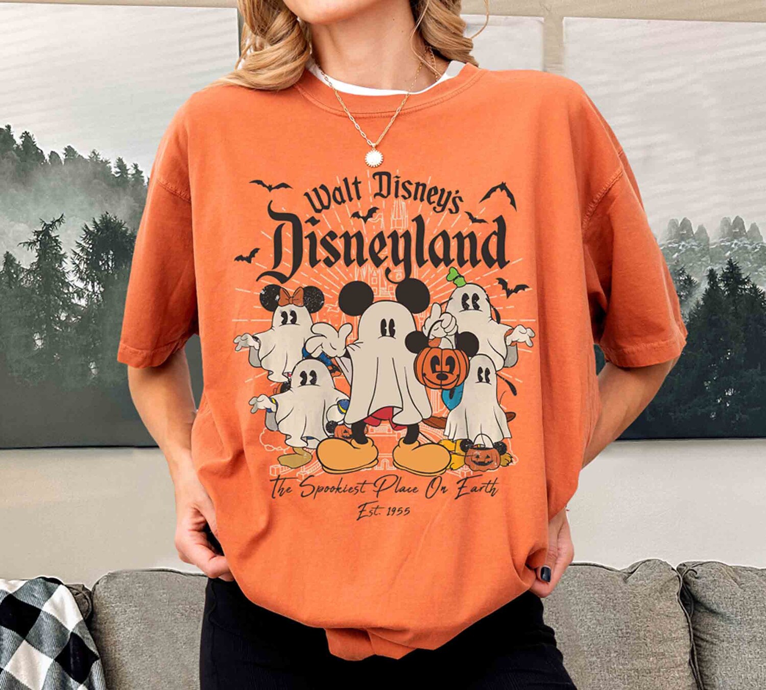 Retro Halloween Shirt with Mickey Ghost and Friends - Halloween Party Gift image 1