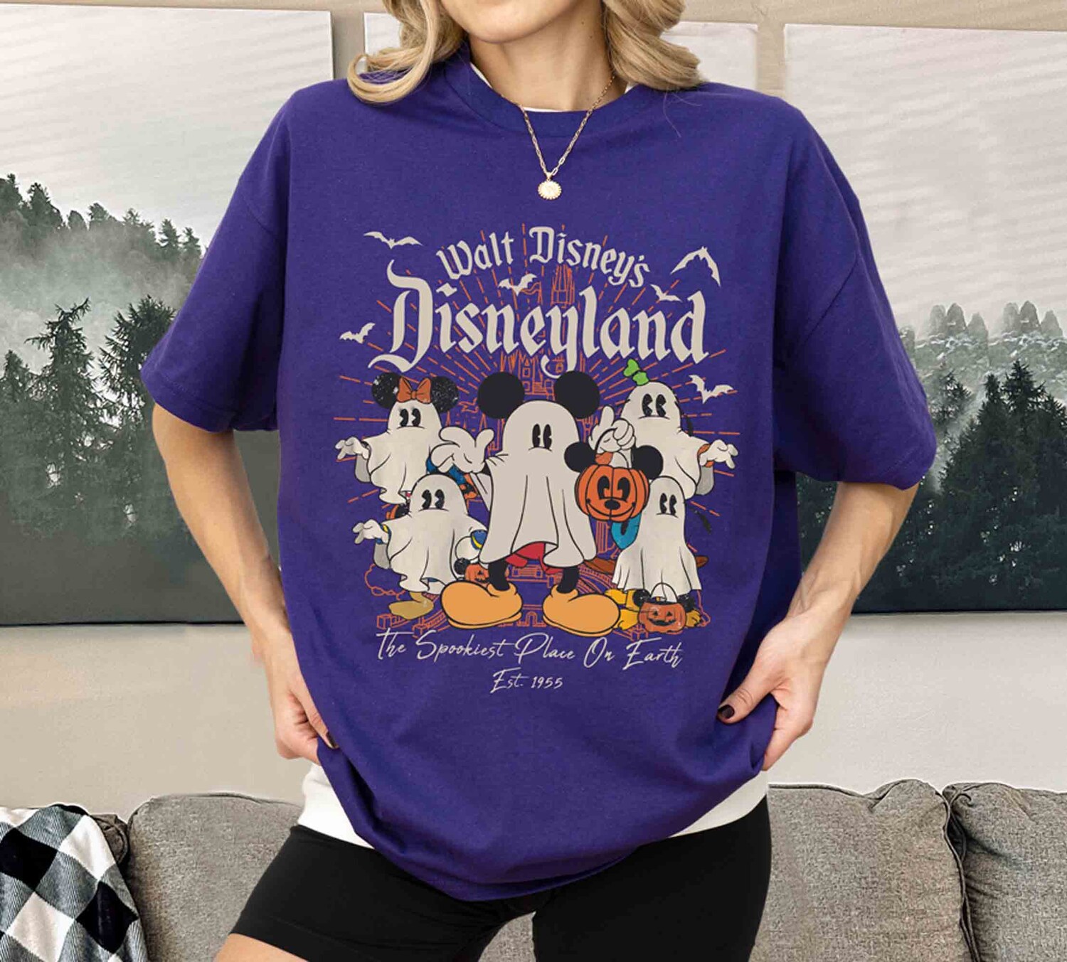 Retro Halloween Shirt with Mickey Ghost and Friends - Halloween Party Gift image 3