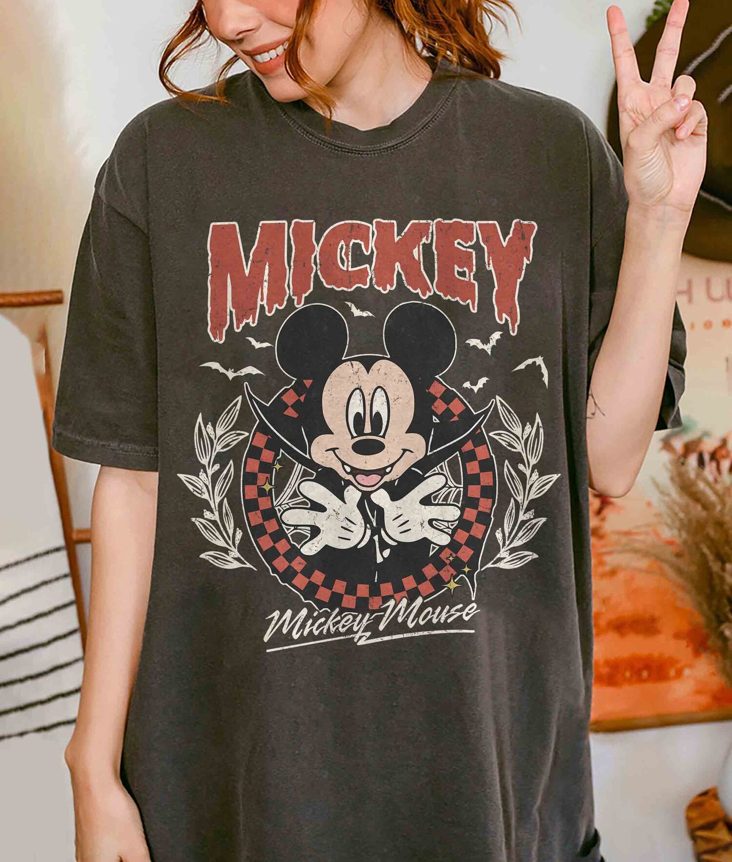 Halloween Checkered Shirt Mickey and Friends Tee Not So Scary Halloween Party Shirt image 1