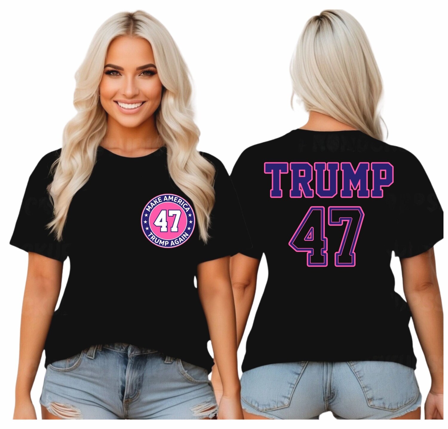 Trump 2024 T-shirt MAGA Shirt Republican Pink Trump Girl Tee Donald Trump Felon 2024 Shirt image 2