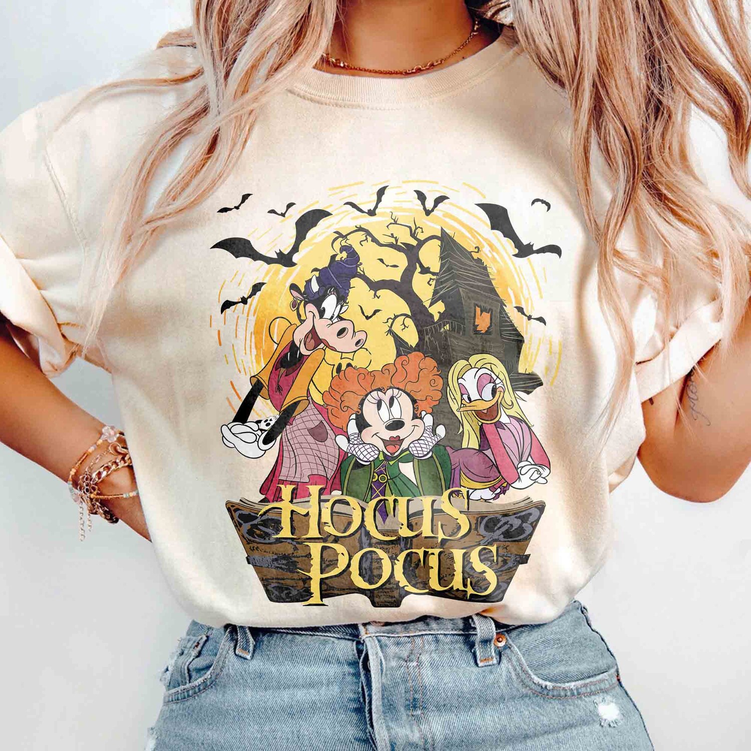 Retro Hocus Pocus Halloween Shirt | Minnie Daisy Clarabelle | Sanderson Sisters Inspired image 1