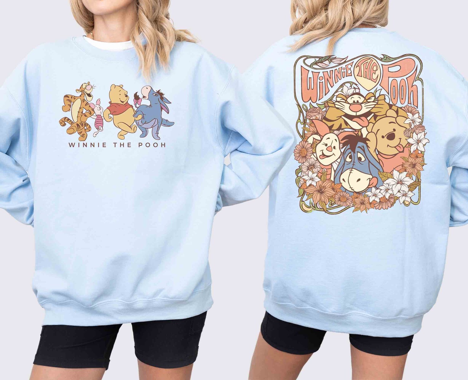 Retro Winnie The Pooh Shirt | Pooh and Friends Disney T-Shirt | Winnie The Pooh Bear Sweatshirt image 1