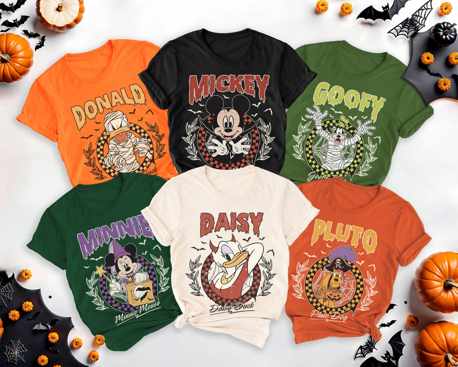 Halloween Checkered Shirt Mickey and Friends Tee Not So Scary Halloween Party Shirt image 0