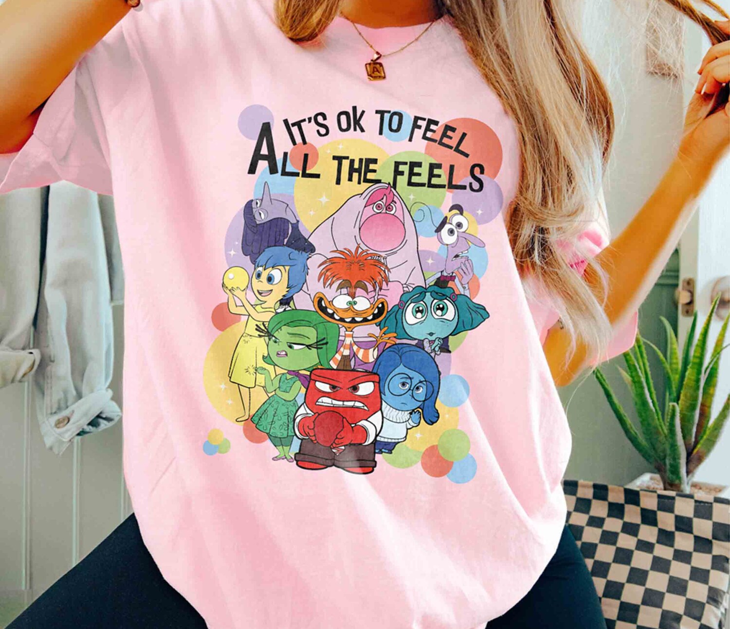 Inside Out It's Okay to Feel All The Feels Shirt Mental Health Awareness Family Trip Tee image 3