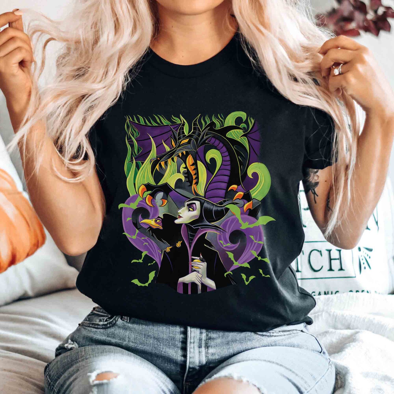 Retro Maleficent Shirt Halloween Villains T-Shirt Witch Sweatshirt Gift 2024 image 2