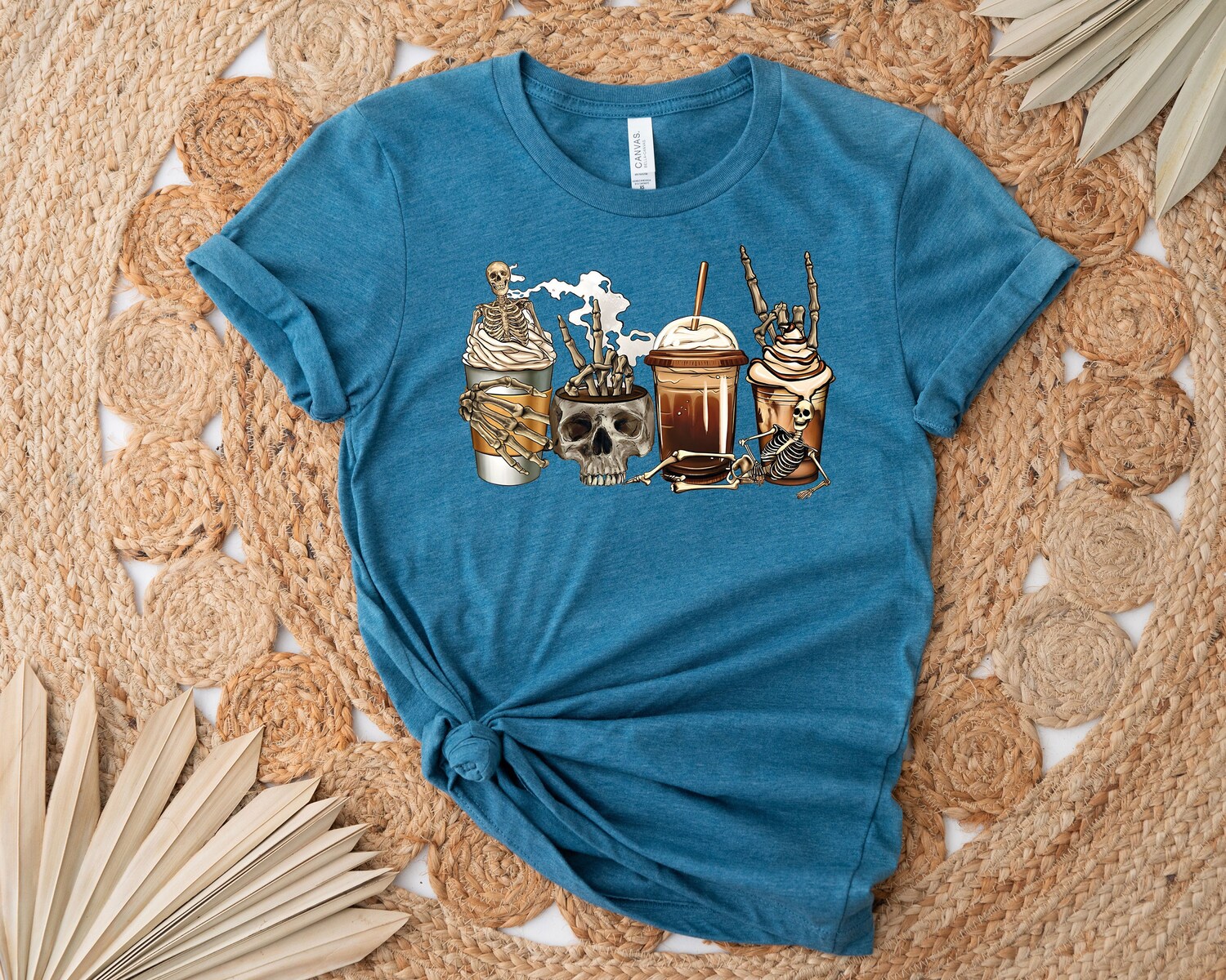 Halloween Ghost Coffee Shirt - Funny Scary Pumpkin Design - Perfect Halloween Party Gift image 0