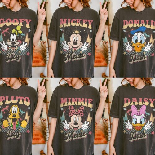 Retro Mickey and Friends Vintage Shirt | Vacation Tee | Mickey Minnie Shirt image 0