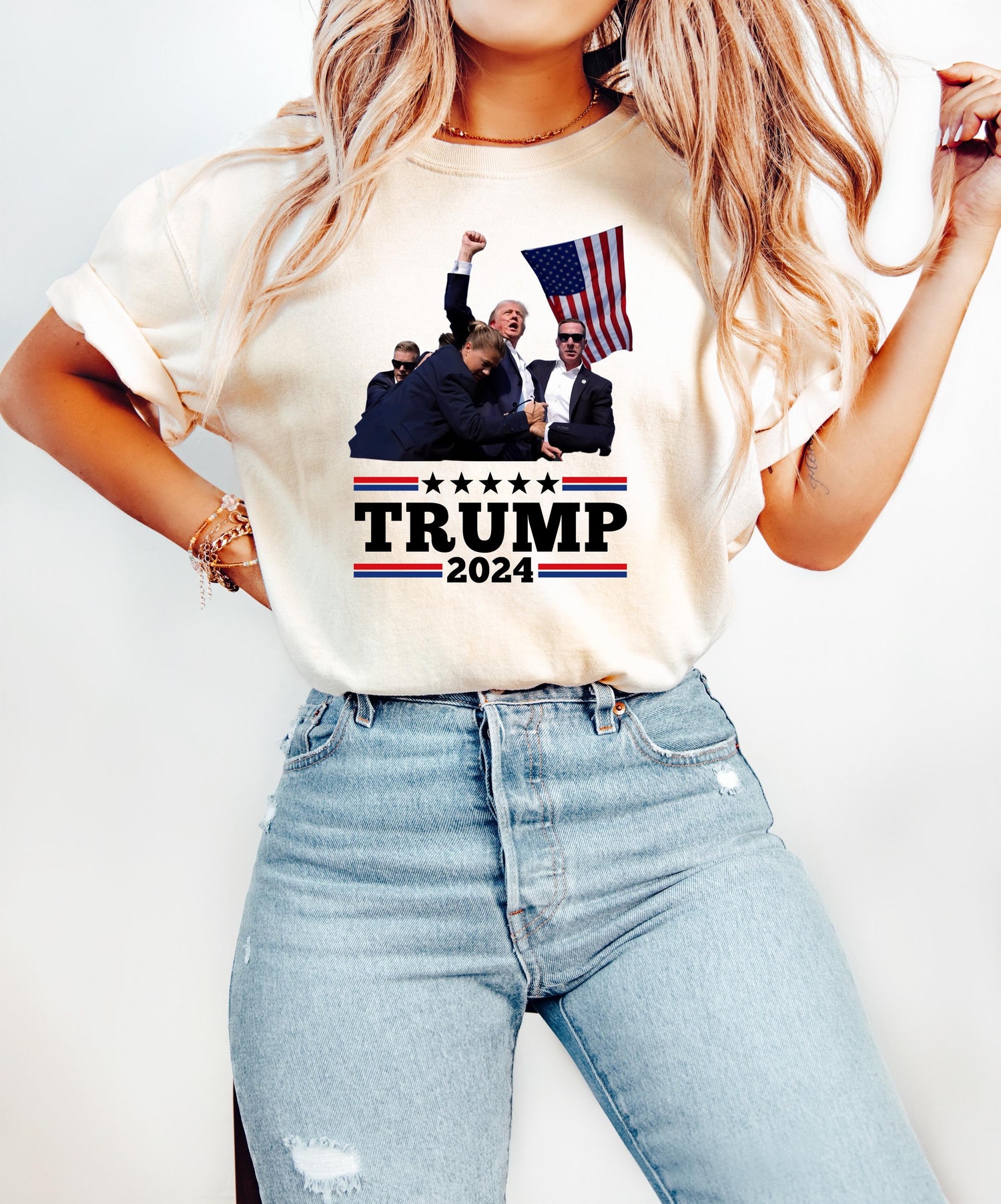 Stand With Trump Shirt - Trump Rally Shirt - Make America Great Again Sweatshirt - Trump 2024 image 0