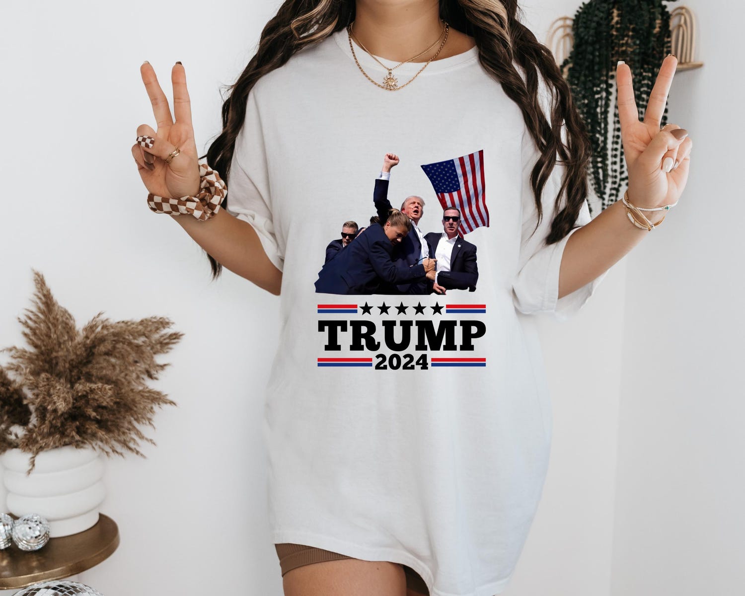 Trump 2024 I Stand With Trump T-Shirt | MAGA Support | President Election 2024 Republicans Shirt image 4