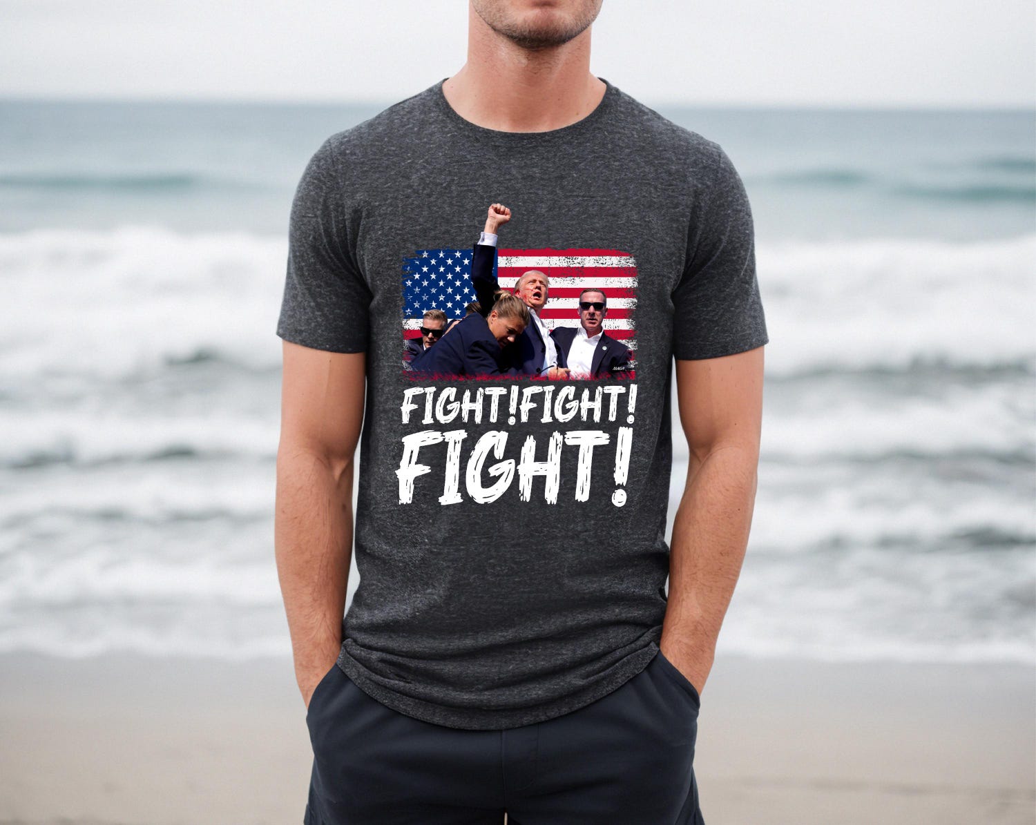 Trump 2024 Election Shirt | Support President Donald Trump | Fight Fight Fight Tee image 2