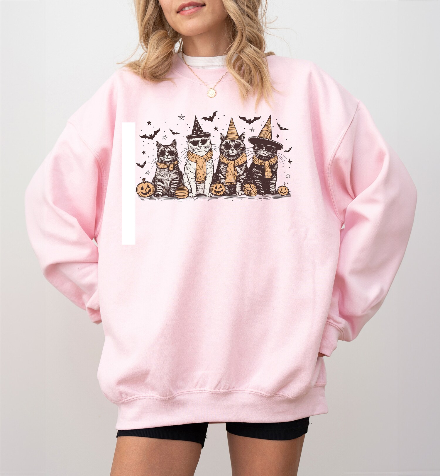 Cat Halloween Sweatshirt | Halloween Gifts for Her | Cute Cat Mom Sweatshirt | Gift for Daughter image 4