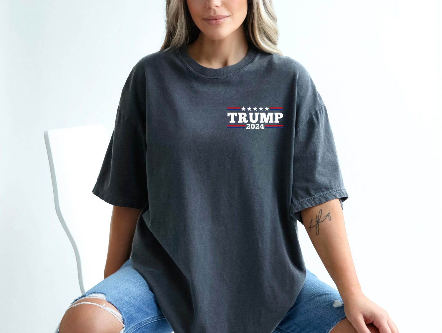 Trump 2024 Fist Pump T-Shirt | Trump for President | Assassination Attempt Survivor Tee image 5