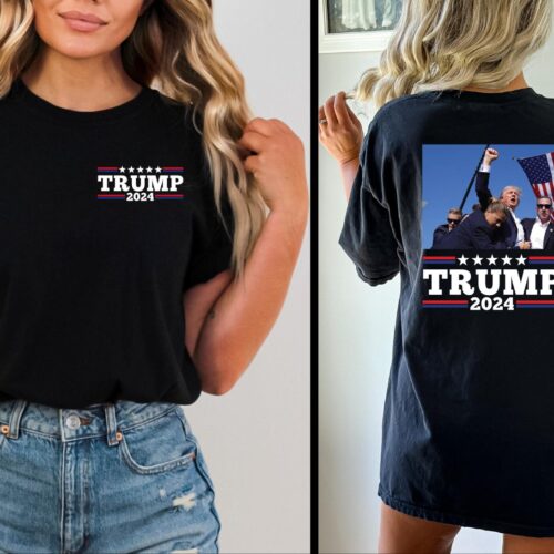 Trump 2024 Fist Pump T-Shirt | Trump for President | Assassination Attempt Survivor Tee image 0