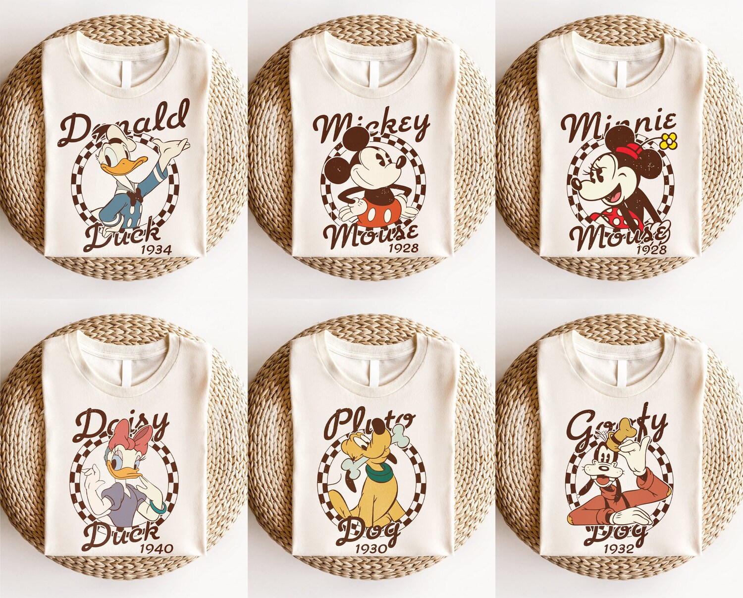 Retro Checkered Shirt | Mickey and Friends Family Tee | Group Trip Shirt image 0