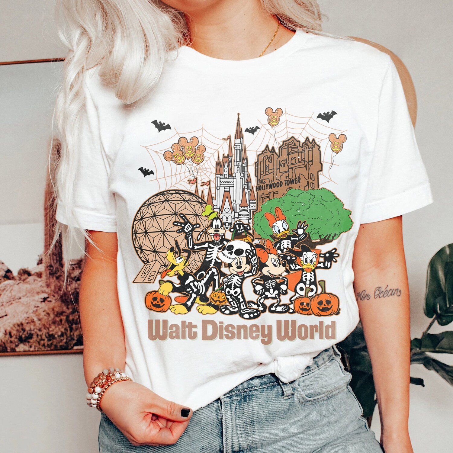 Vintage Halloween Shirt | Mickey Not So Scary Party Tee image 3