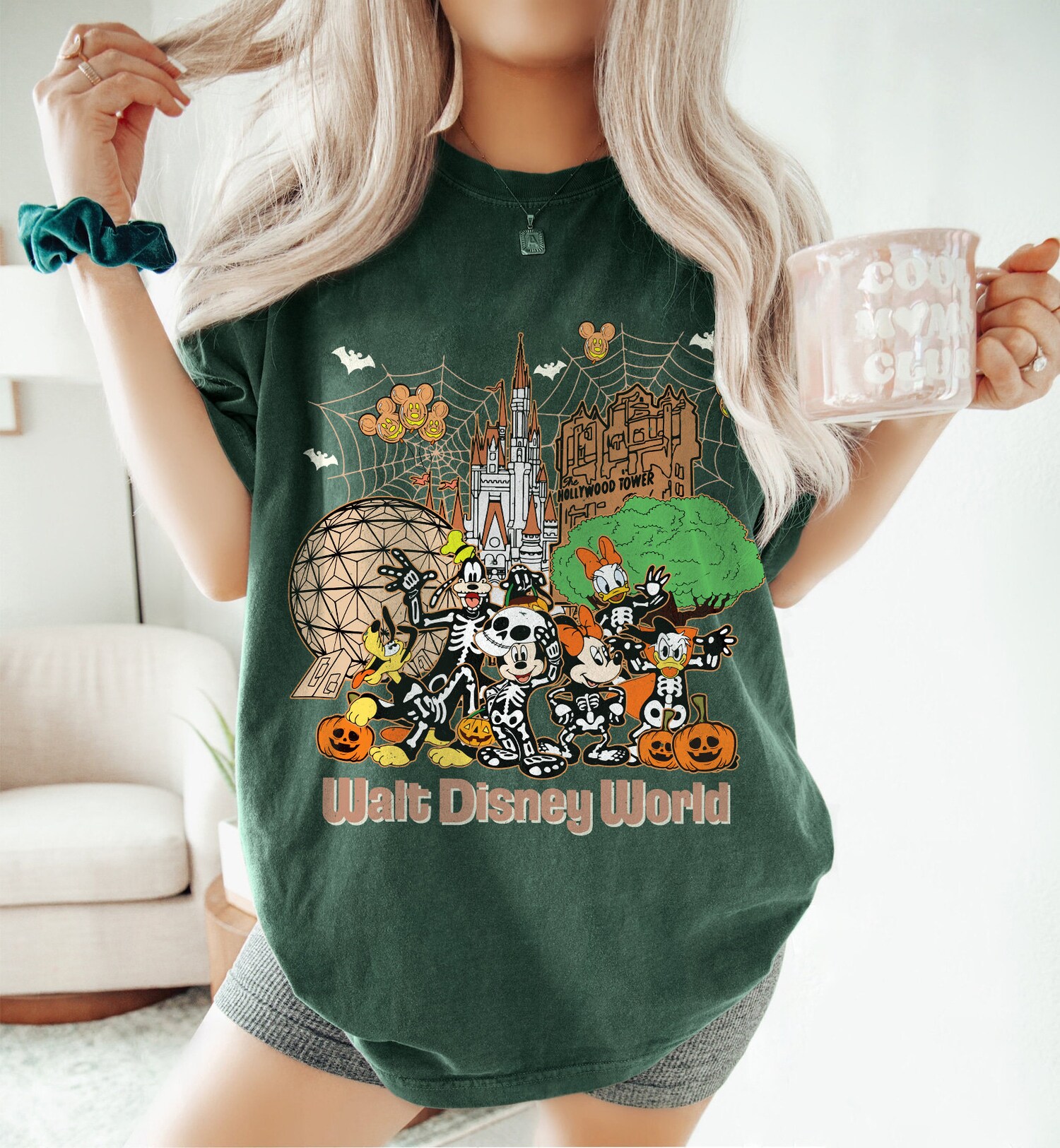 Vintage Halloween Shirt | Mickey Not So Scary Party Tee image 2