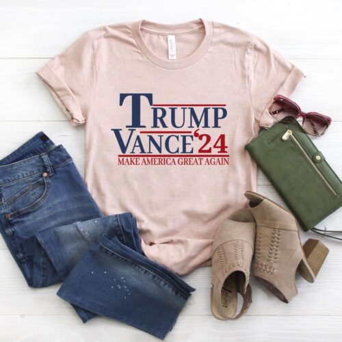 Trump Vance 2024 Shirt JD Vance VP Shirt Donald Trump Republican Fight Shirt image 0