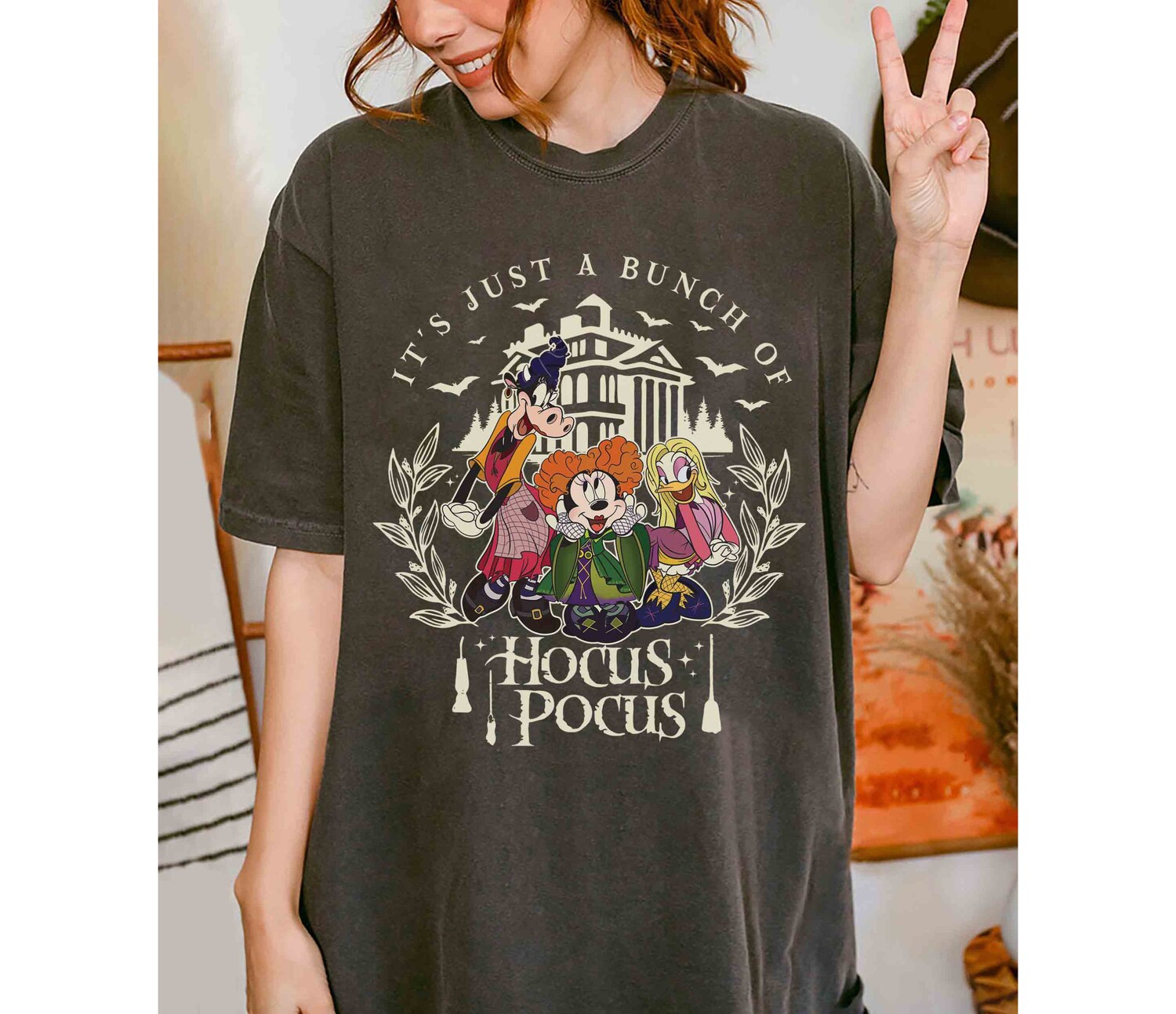 Halloween Hocus Pocus Shirt | Mickey and Friends Sanderson Sisters | Happy Halloween Tee image 1