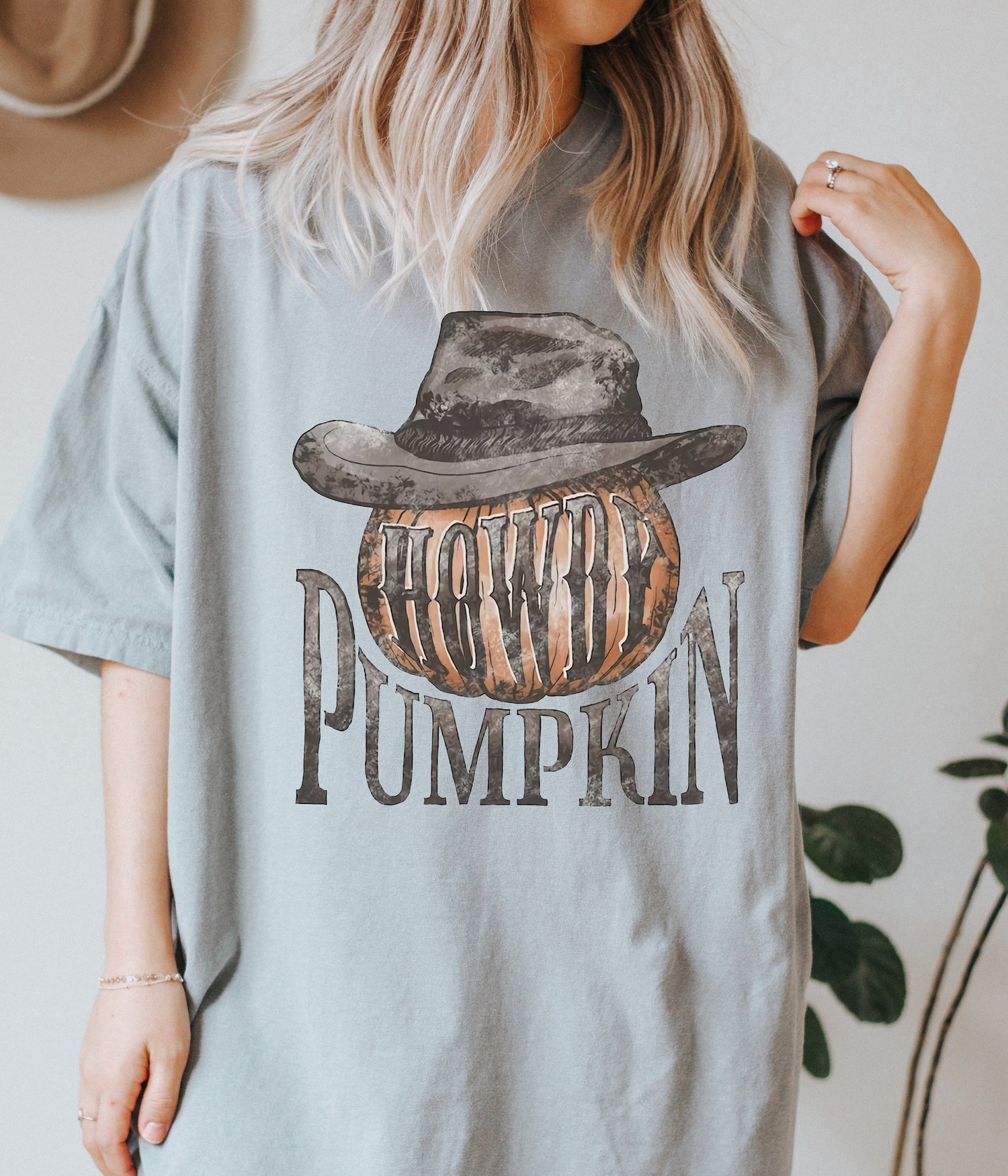 Western Fall Shirt Howdy Pumpkin Halloween Comfort Colors Western Cowboy Tee Vintage image 4