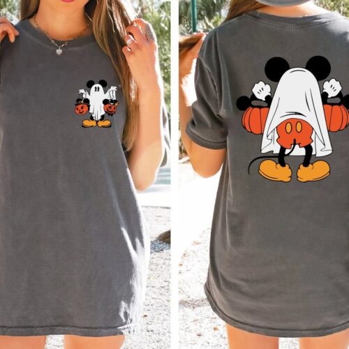 Mickey Halloween Shirt Retro Ghost Tee Mickey's Not So Scary Spooky Shirt image 0